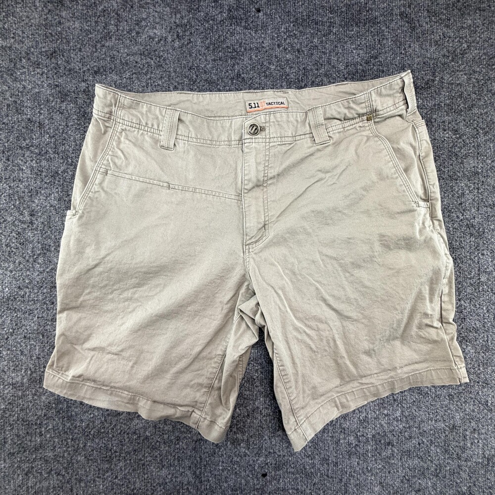 5.11 Tactical Shorts Mens 38 Beige Cargo Stretch 9 Inseam Work Utility